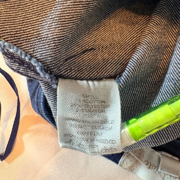 Altar'd State Dark Wash Denim Mini Skirt High Waisted Curved Hem Blue Size M New - Picture 5 of 8